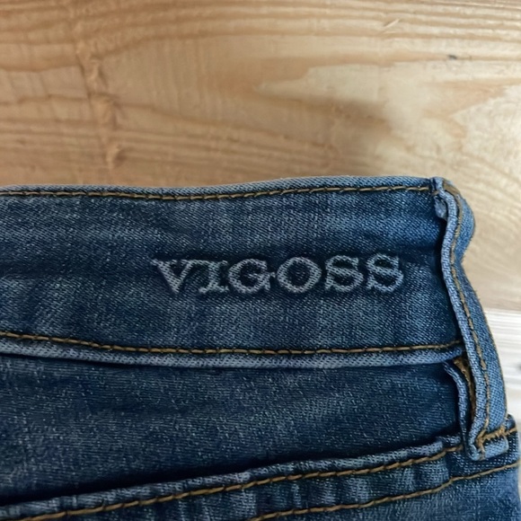 Vigoss size 26x29 jagger skinny dark wash super stretchy whisker faded jeans - Picture 12 of 13